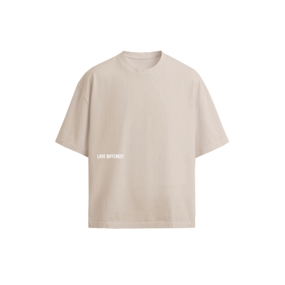 Wear The World Tee black oversized t-shirt — LOVE DIFFERENT signature streetwear