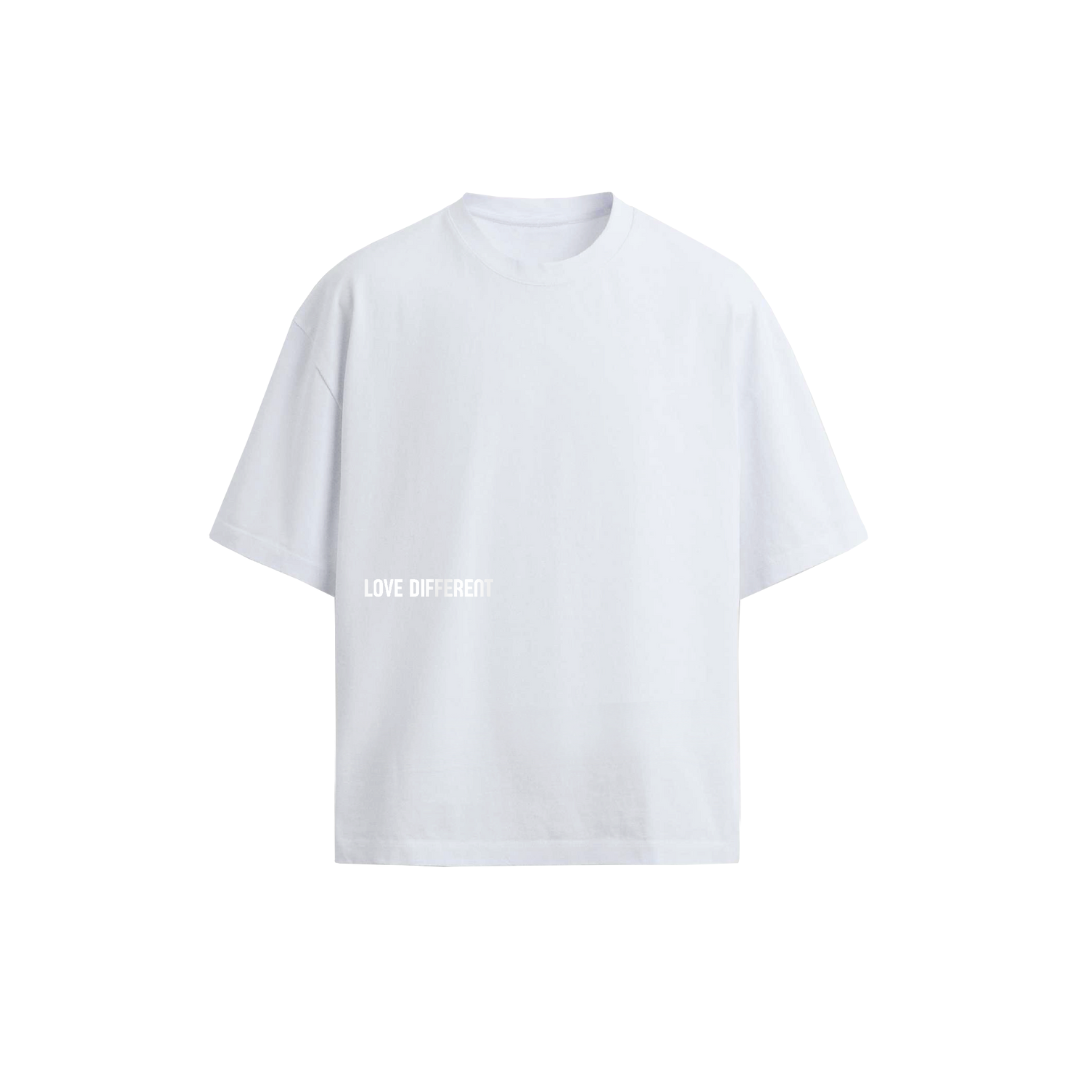 Oversized Heavyweight Tee - five hearts one world