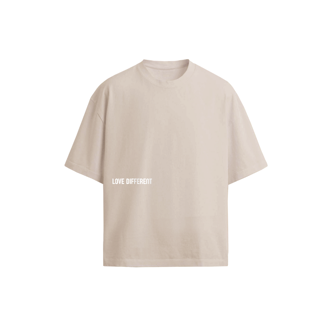 Oversized Heavyweight Tee - five hearts one world