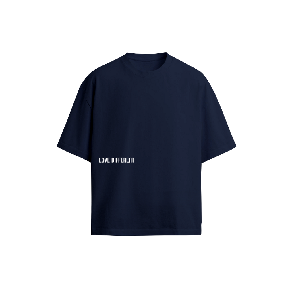 Oversized Heavyweight Tee - five hearts one world